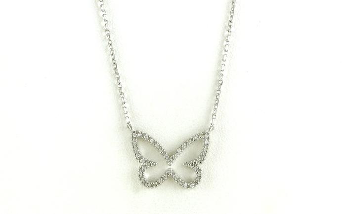content/products/Butterfly Diamond Necklace in Sterling Silver (0.13cts TWT)