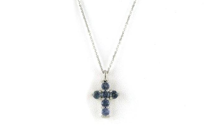 content/products/6-Stone Cross Montana Sapphire Necklace in White Gold (0.74cts TWT)