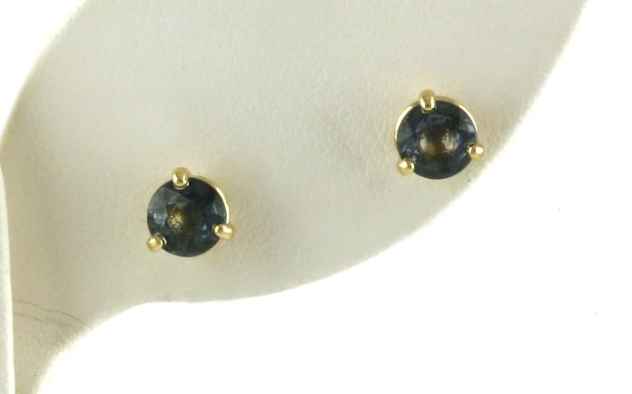 content/products/Montana Sapphire Stud Earrings in 3-Prong Martini Settings in Yellow Gold (1.73cts TWT)