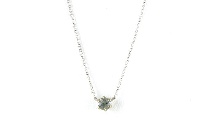 content/products/Solitaire-style Pale Grey-Blue Montana Sapphire Necklace on Split Chain in White Gold (0.44cts)