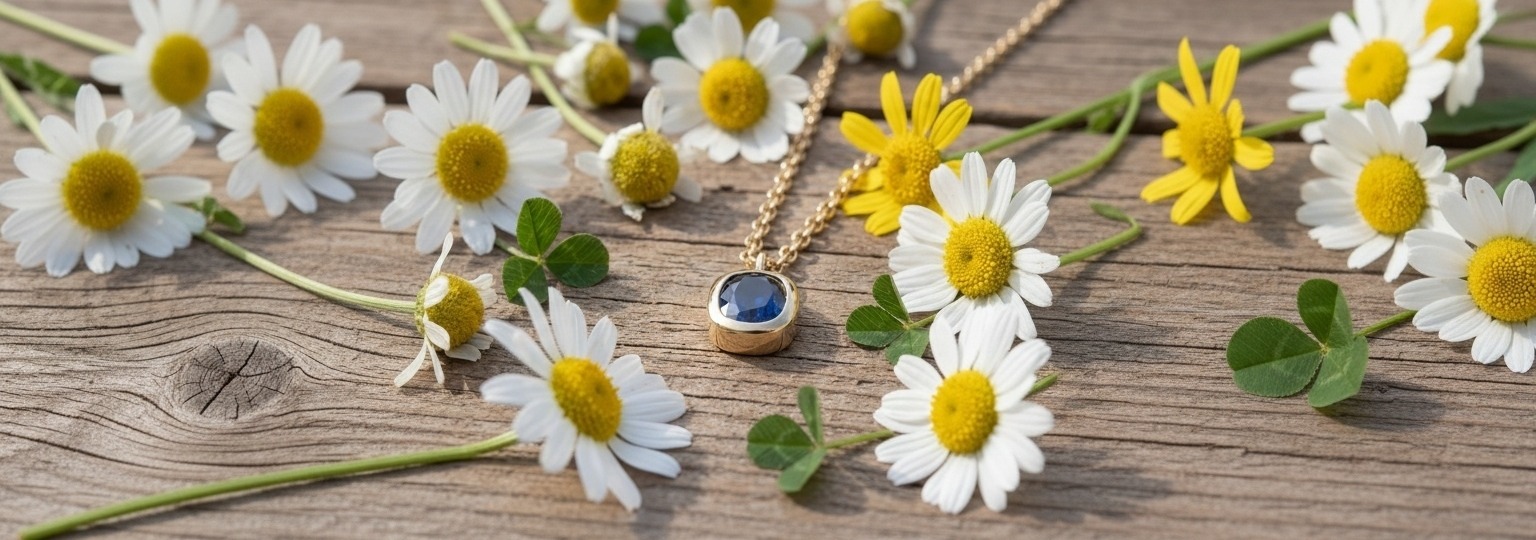 yogo necklace with daisies