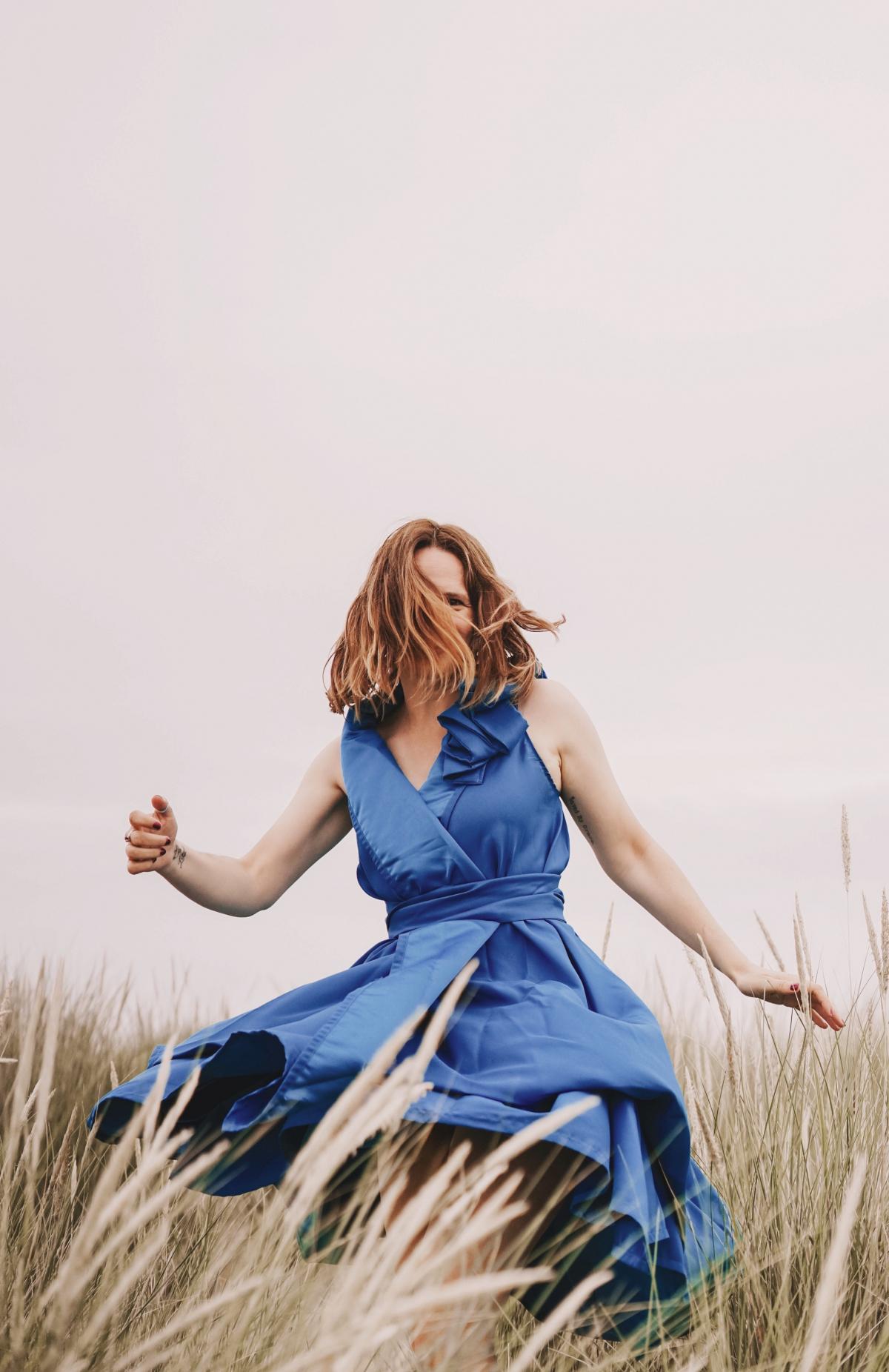 Woman in a wheat field