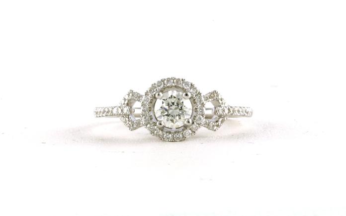 content/products/Loop Halo Diamond Engagement Ring in White Gold