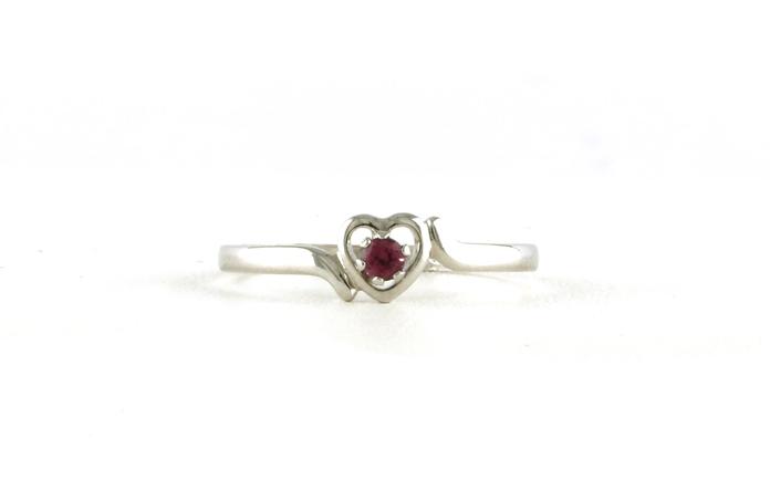 content/products/Children's Heart Garnet Birthstone Ring in White Gold