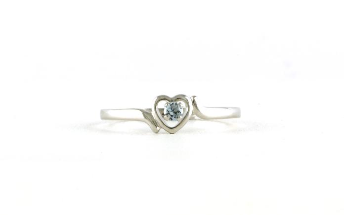 content/products/Children's Heart Aqua Birthstone Ring in White Gold