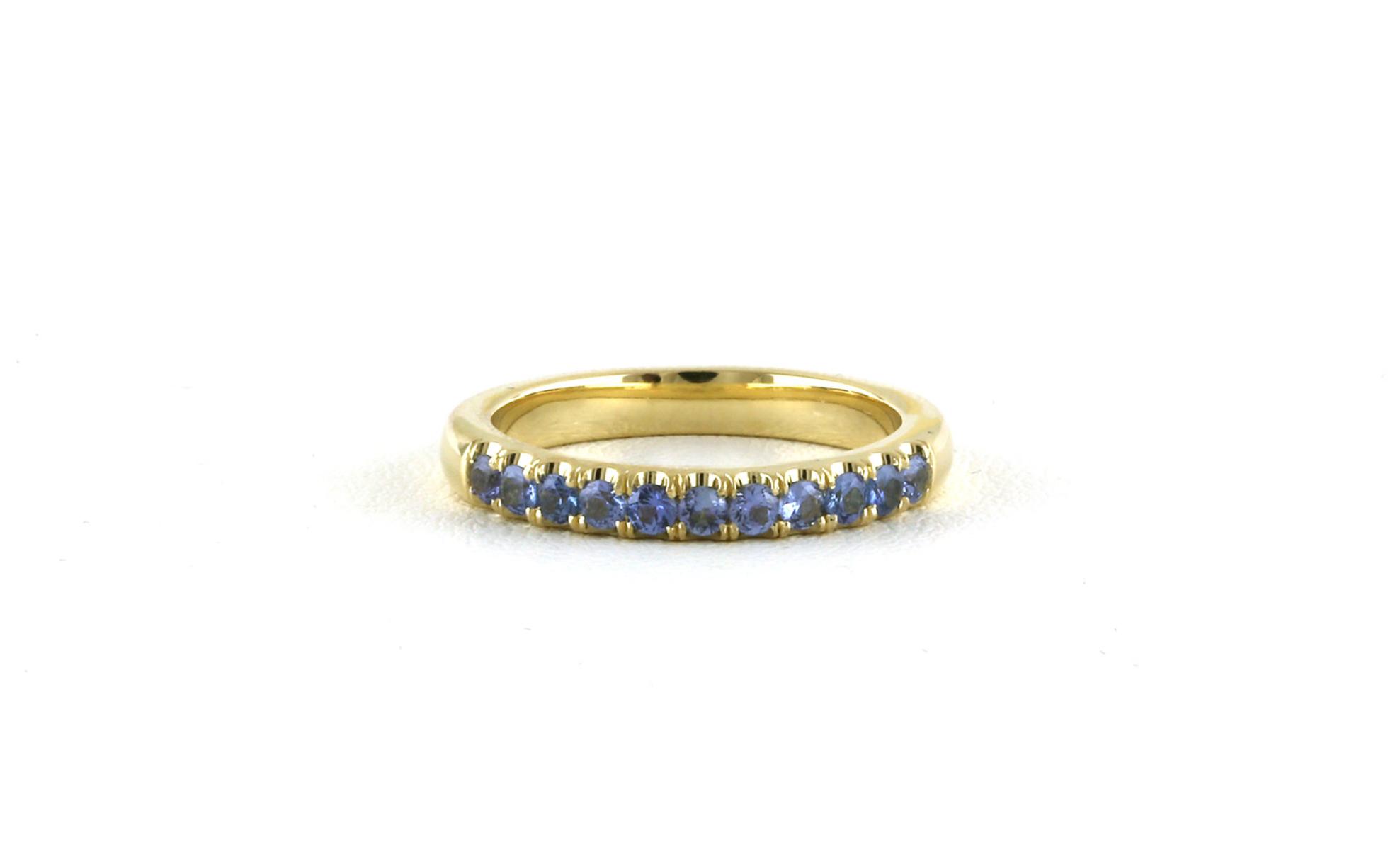 11-Stone French-set Montana Yogo Sapphire Band in Yellow Gold (0.45cts TWT)