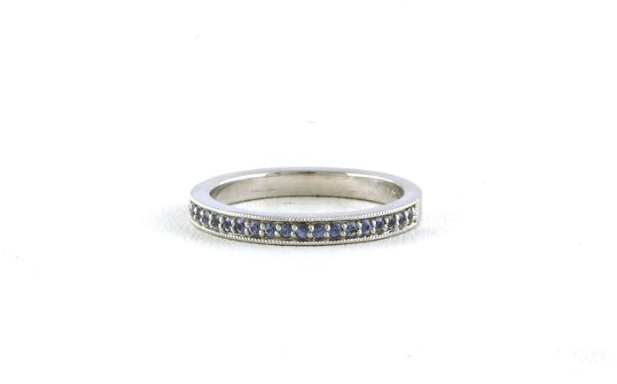content/products/Montana Yogo Sapphire Band with Milgrain Detail in White Gold (0.22cts TWT)