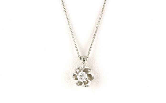 content/products/Estate Piece: Flower Diamond Necklace in White Gold (0.25cts)
