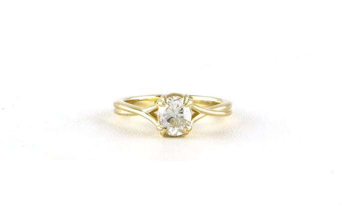 content/products/Split-shank Woven Oval-cut Diamond Ring in Yellow Gold (1.07cts)