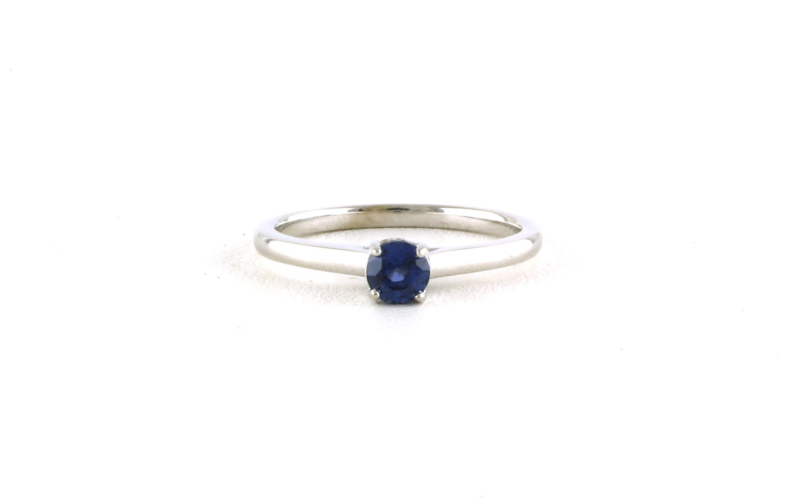 Hidden Halo-style Montana Yogo Sapphire and Diamond Ring in White Gold (0.54cts TWT)