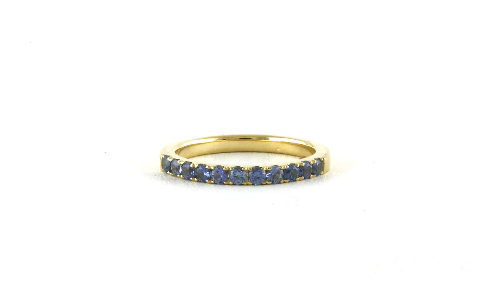 11-Stone French-set Montana Yogo Sapphire Band in Yellow Gold (0.33cts TWT)