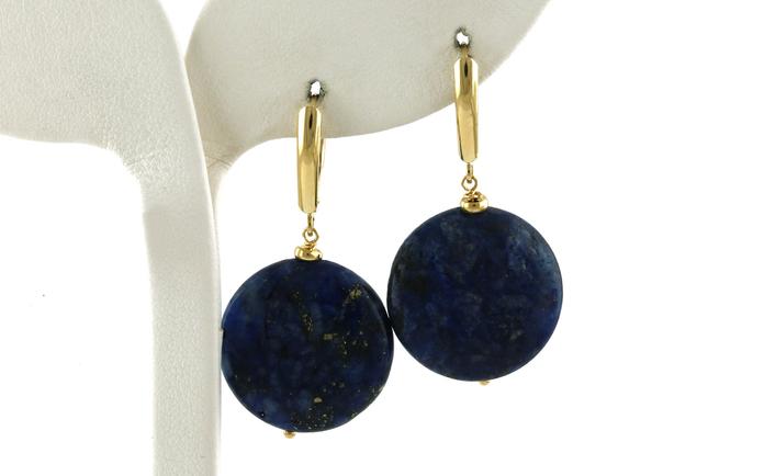 content/products/Estate Piece: Lapis Leverback Dangles in Yellow Gold