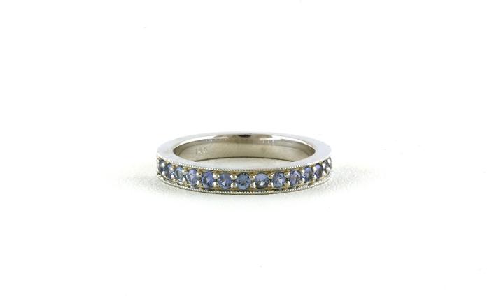 content/products/Montana Yogo Sapphire Band with Milgrain Detail in White Gold (0.37cts TWT)