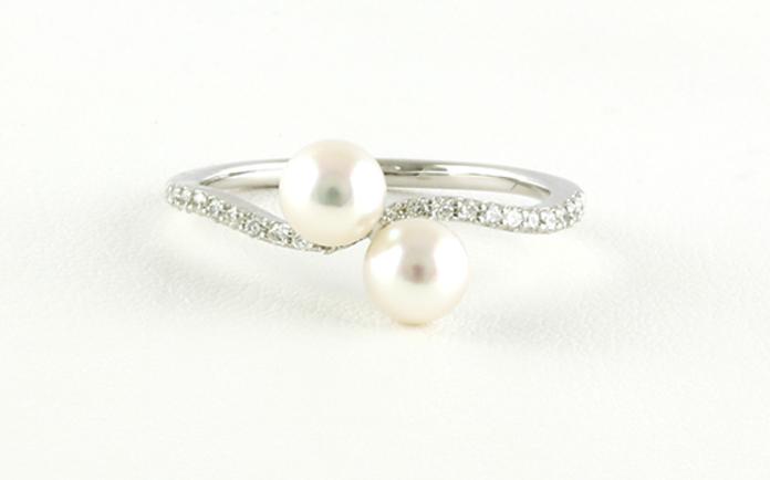content/products/Two-Stone Style Pearl Ring with Pave Diamonds in White Gold