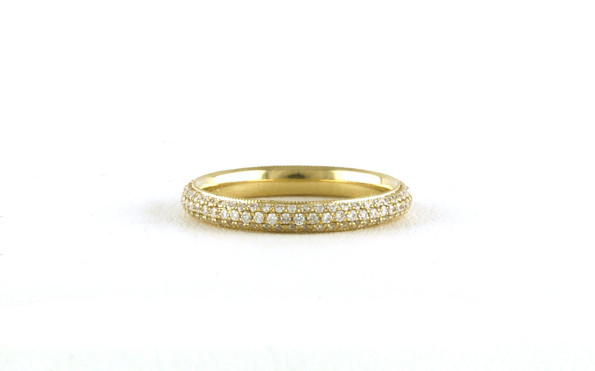 Pave Eternity Style Diamond Band in Yellow Gold