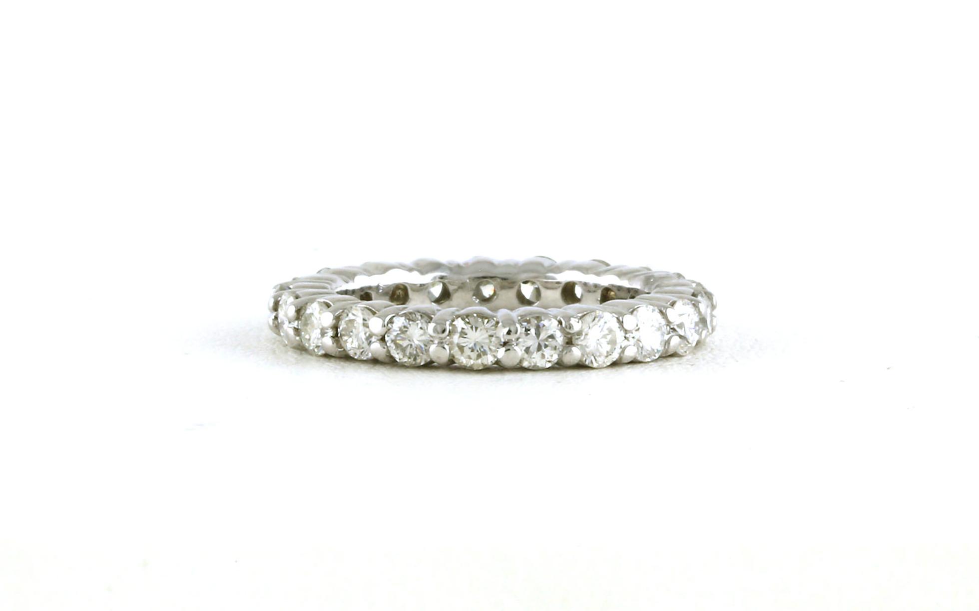 Estate Piece: Prong-set Diamond Eternity Band in White Gold