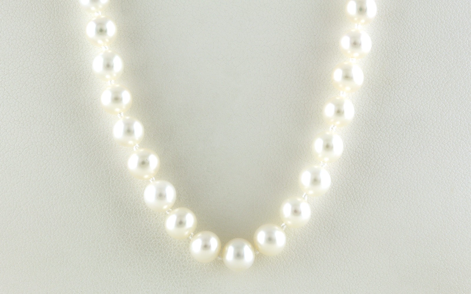 Fresh Water Pearl Necklace with Yellow Gold Clasp (6 - 6.5 mm)