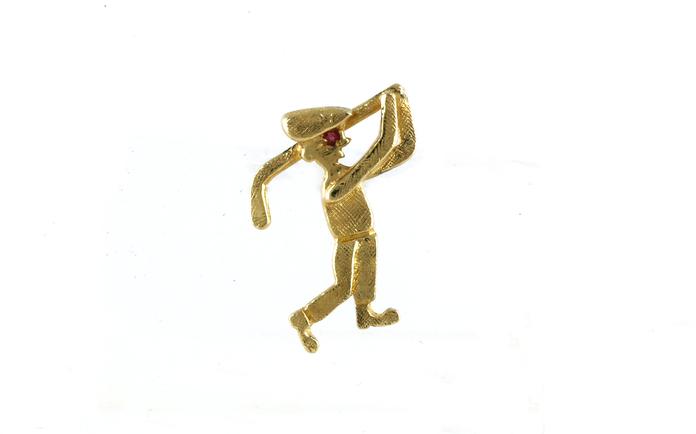 content/products/Estate Piece: Golfer Pin with Ruby Eye in Yellow Gold (0.02cts)