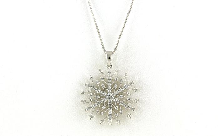 content/products/Snowflake Diamond Necklace in White Gold (0.30cts TWT)