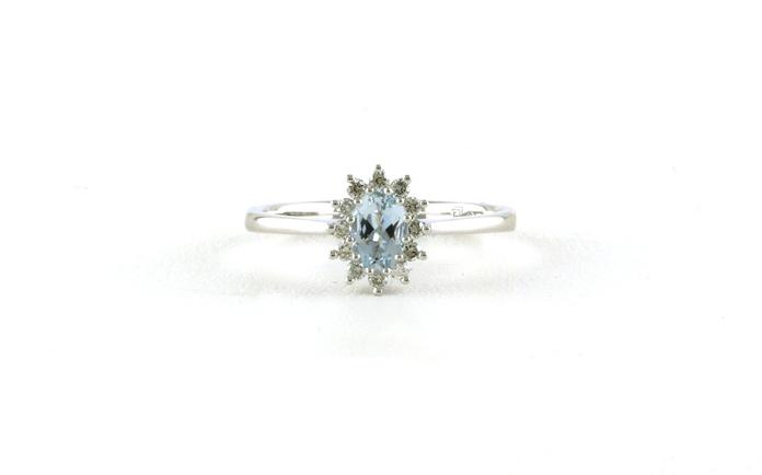 content/products/Halo-cluster Oval-cut Aquamarine and Diamond Ring in White Gold (0.52cts TWT)