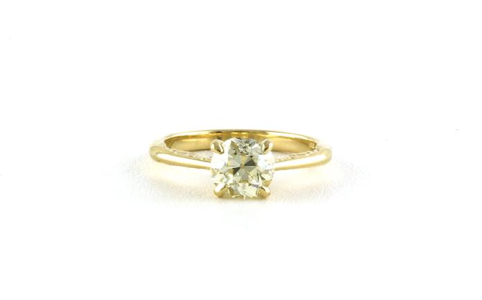 content/products/Diamond Engagement Ring with Peek-a-Boo Diamonds and Engraved Details in Yellow Gold (1.50cts)