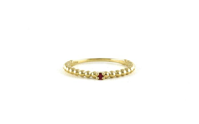 content/products/Solitaire-style Ruby Ring with Beaded Band in Yellow Gold (0.03cts)
