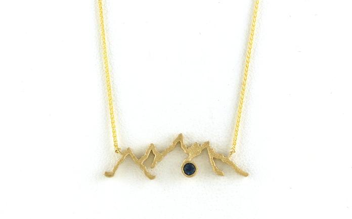 content/products/Mountain Ridgeline Bezel-set Montana Sapphire Necklace with Matte Finish in Yellow Gold (0.10cts TWT)