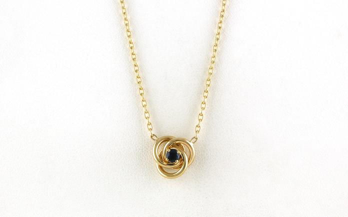 content/products/Estate Piece: Tiffany and Co. Love Knot Sapphire Necklace in Yellow Gold (0.15cts)