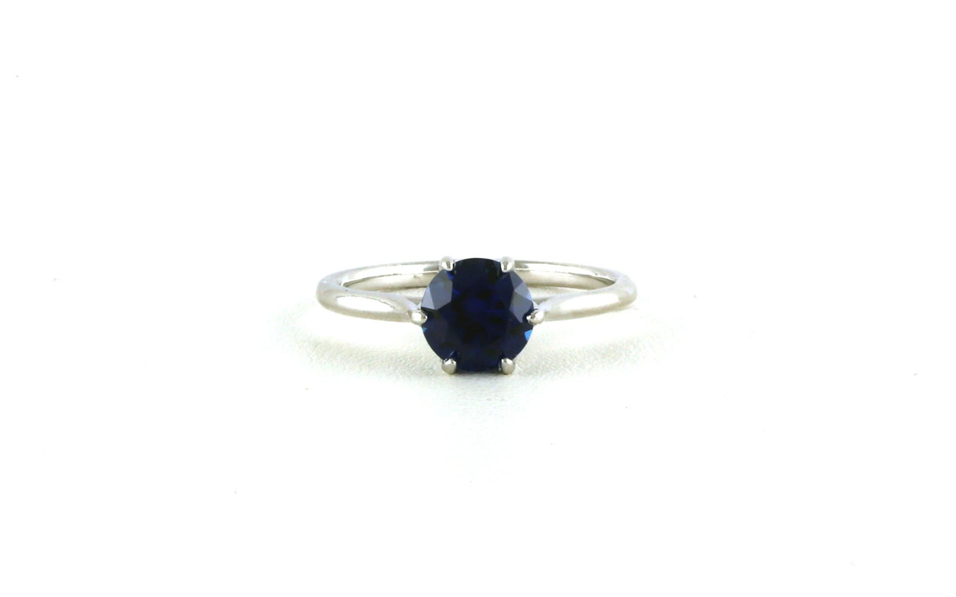 Solitaire 6-Prong Tulip Montana Yogo Sapphire Ring in Platinum (1.56cts)