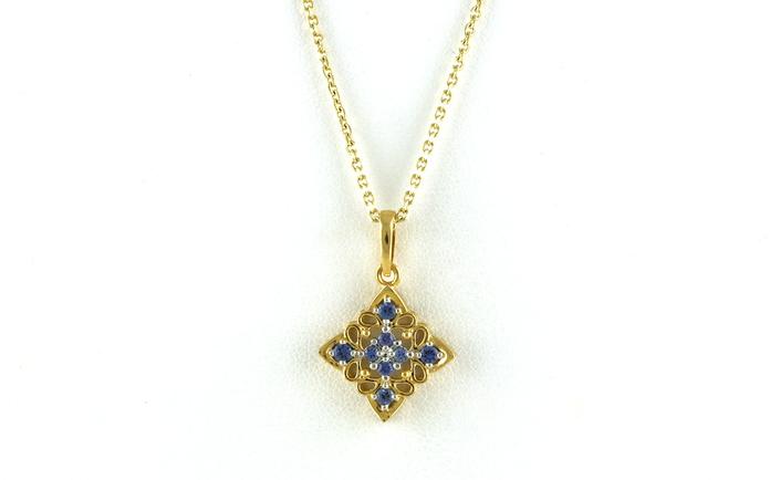 content/products/Kite- Shaped Woven Cluster Montana Yogo Sapphires Necklace in Yellow Gold (0.31cts TWT)