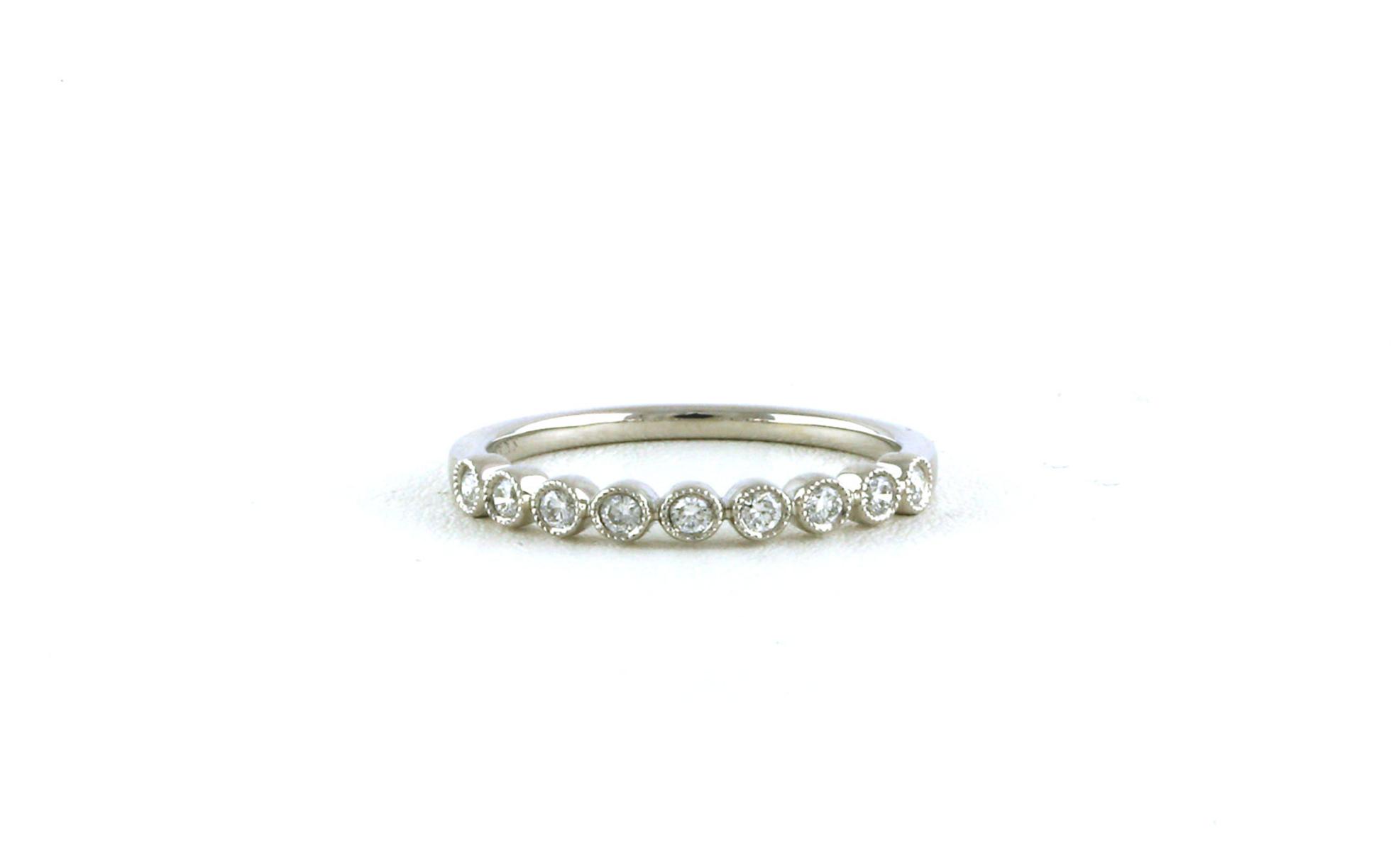 Bezel-set Diamond Band in White Gold (0.21cts TWT)