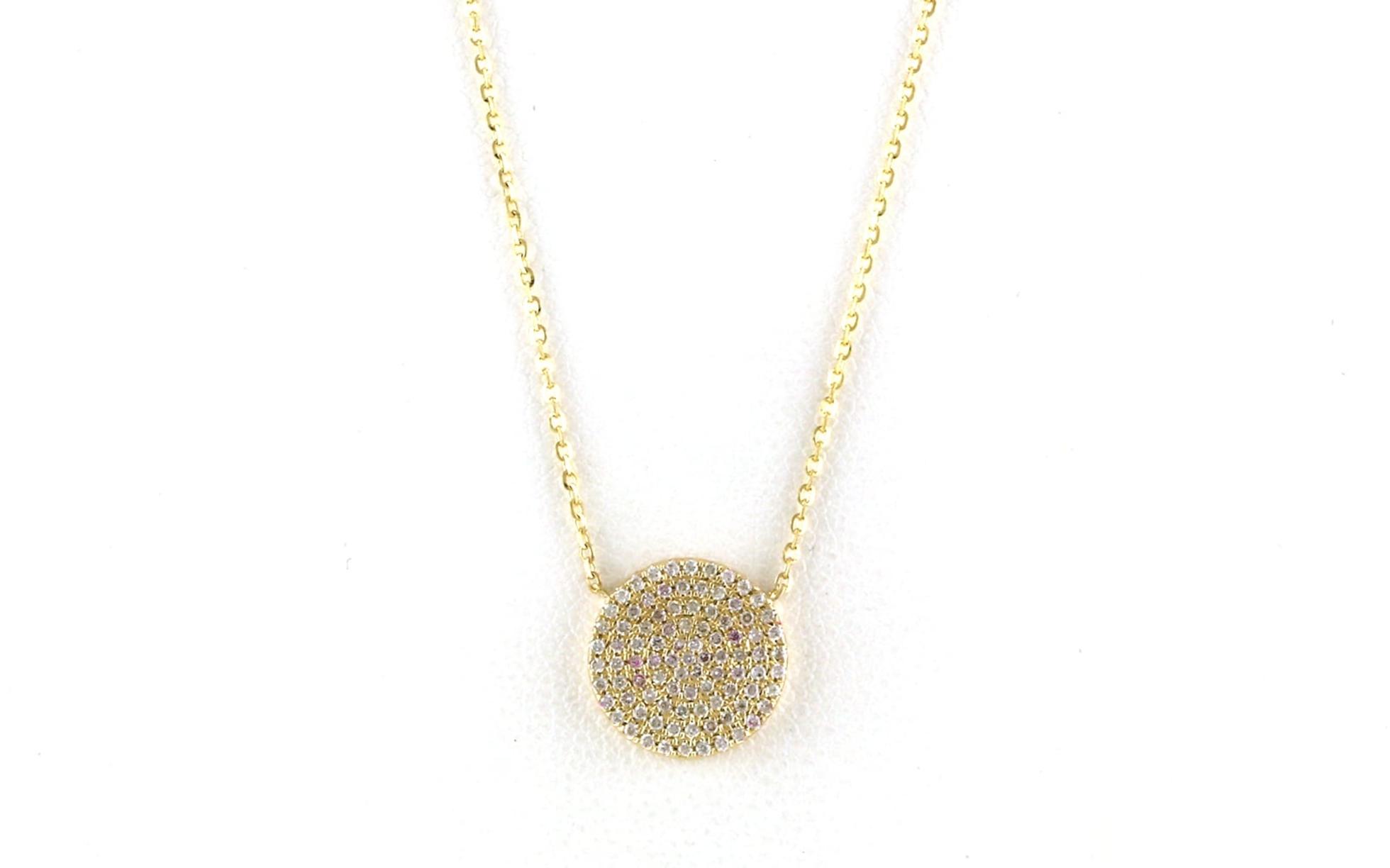 Cluster-style Diamond Necklace in Yellow Gold (0.25cts TWT)