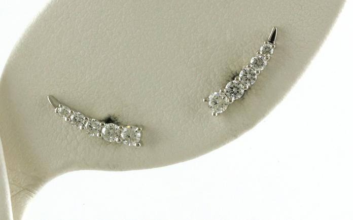 content/products/5-Stone Share-prong Climber Earrings in White Gold (0.42cts TWT)