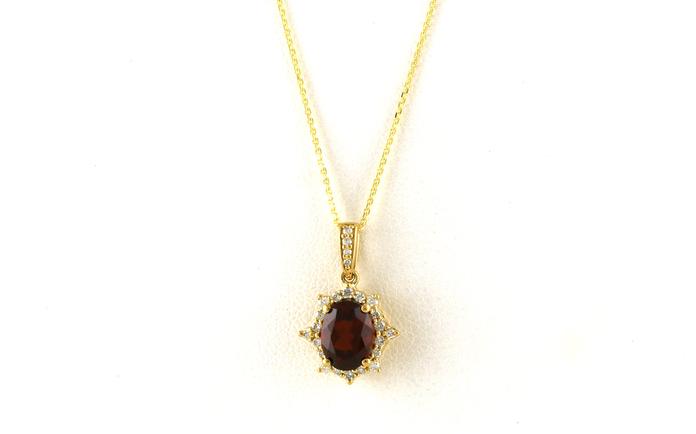 content/products/Sunburst Halo-style Oval-cut Garnet in Yellow Gold (1.71cts TWT)