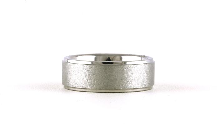 content/products/Flat Comfort Fit Step Edge Wedding Band with Sandblast Finish in Serinium (sz 9.5)