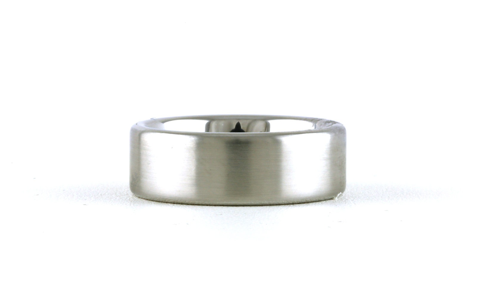 Flat Comfort Fit Wedding Band with Satin Finish in Serinium (sz 9)