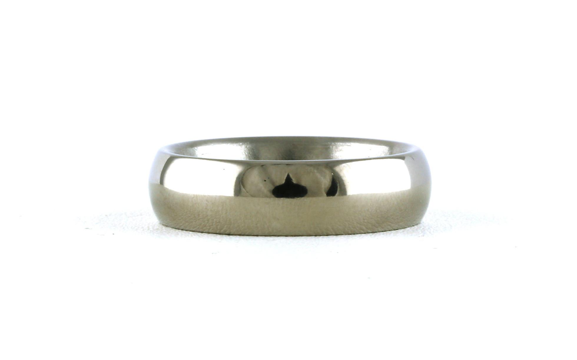 Comfort Fit Wedding Band with Polished Finish in Titanium (sz 8)