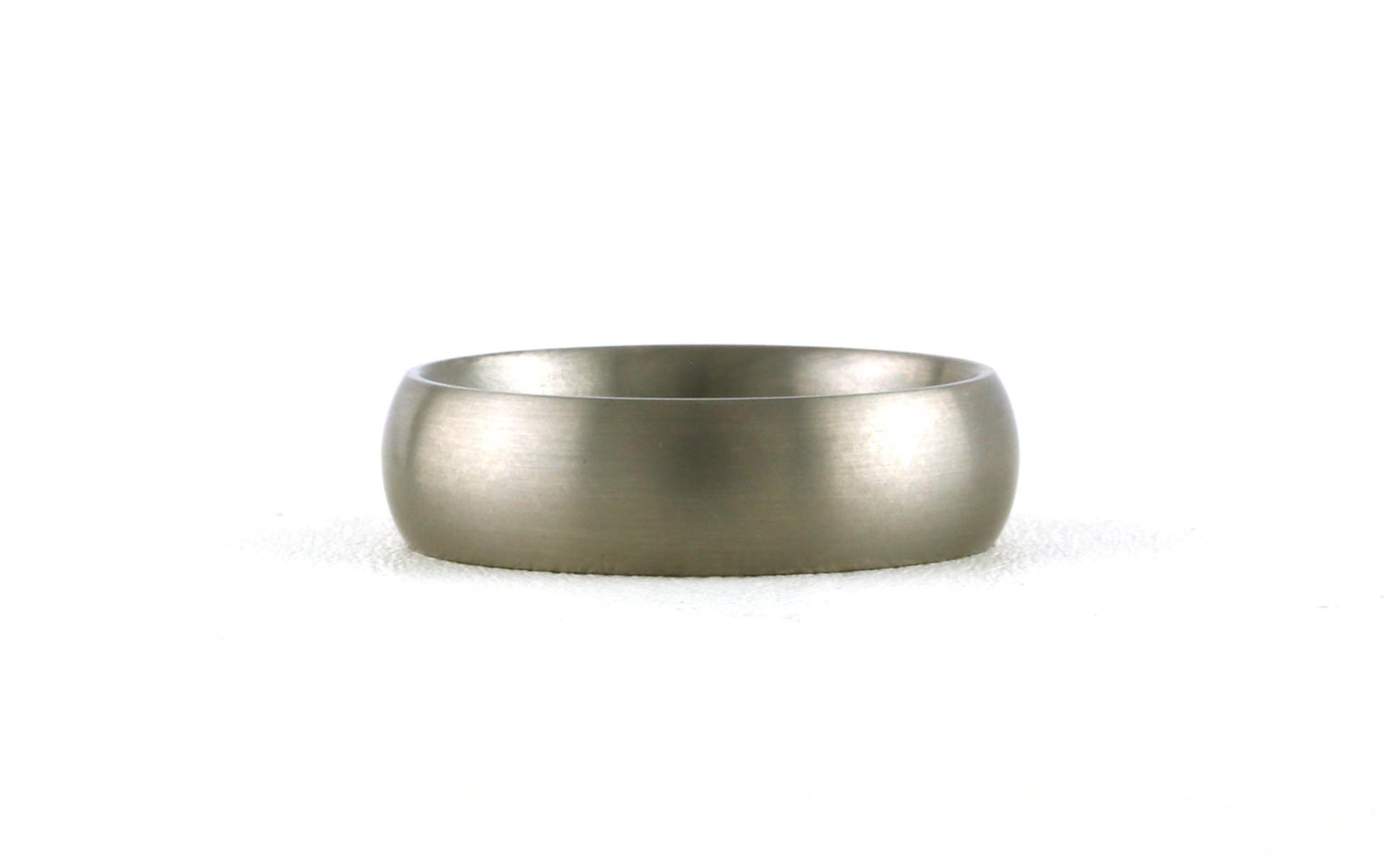 Comfort Fit Wedding Band with Satin Finish in Titanium (sz 10.5)
