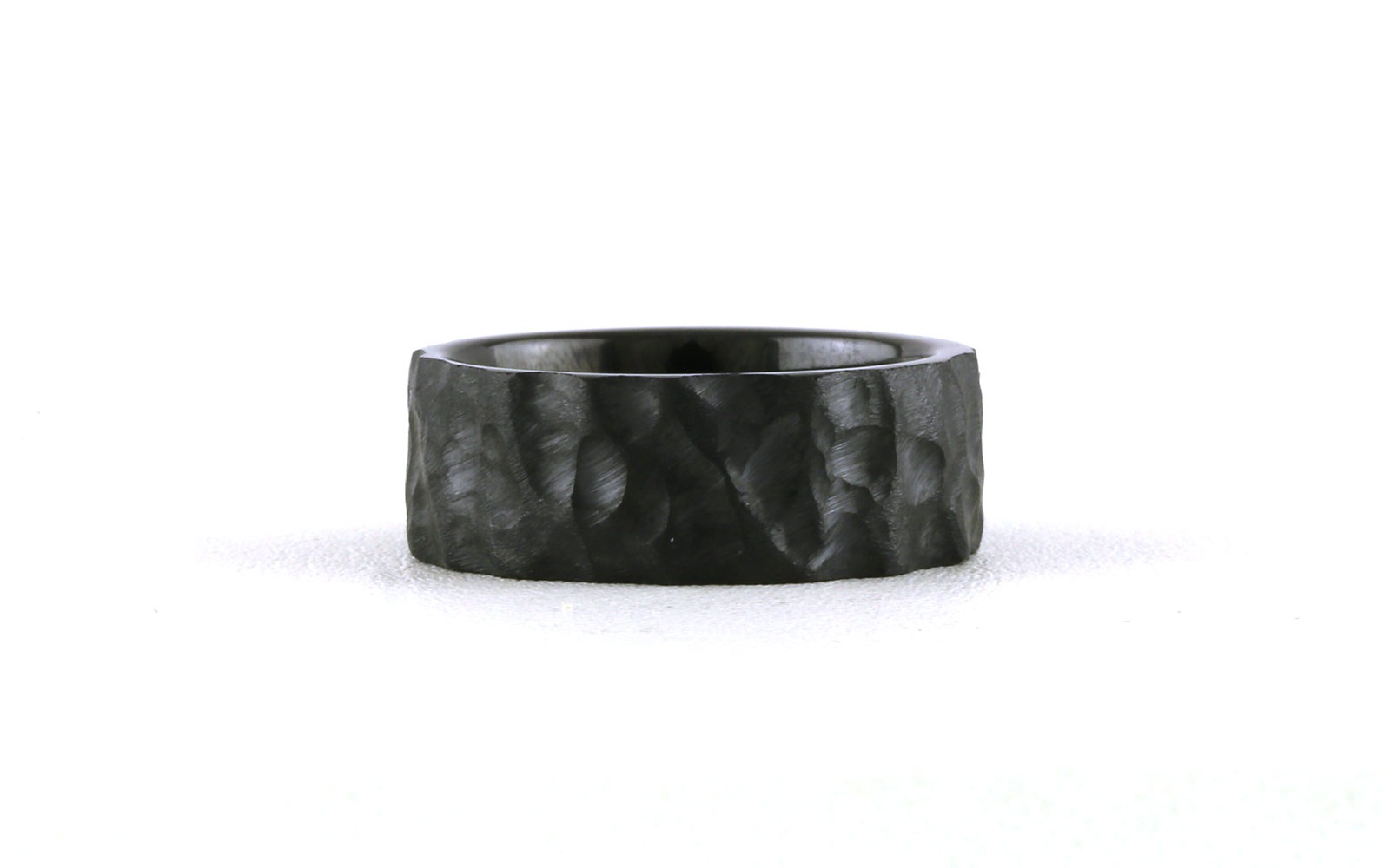 Flat Comfort Fit Thor Wedding Band in Black Ceramic (sz 8.5)