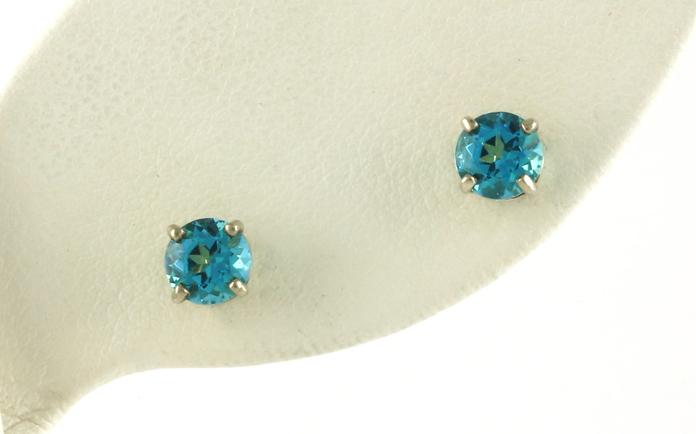 content/products/Children's Blue Swarovski Crystal Stud Earrings in Sterling Silver