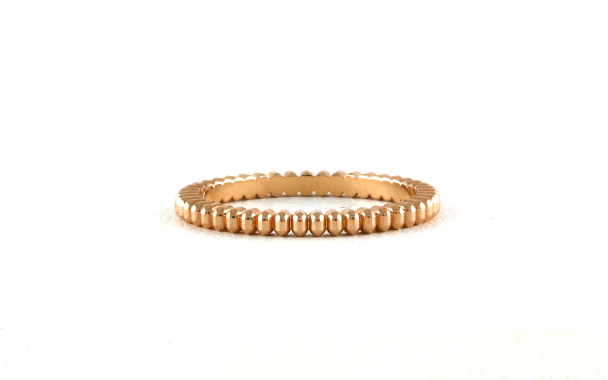 Beaded Wedding Band in Rose Gold (2 mm)