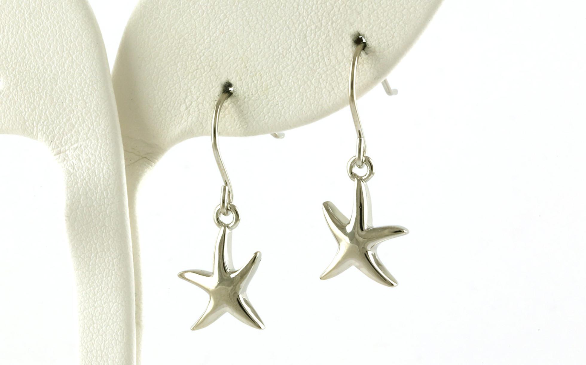 Starfish Dangle Earrings in Sterling Silver