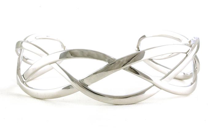 content/products/3-Row Wide Woven Cuff Bracelet in Sterling Silver