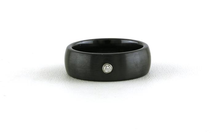 content/products/Bezel-set Diamond Comfort Fit Wedding Band with Satin Finish in Black Ceramic (sz 10)