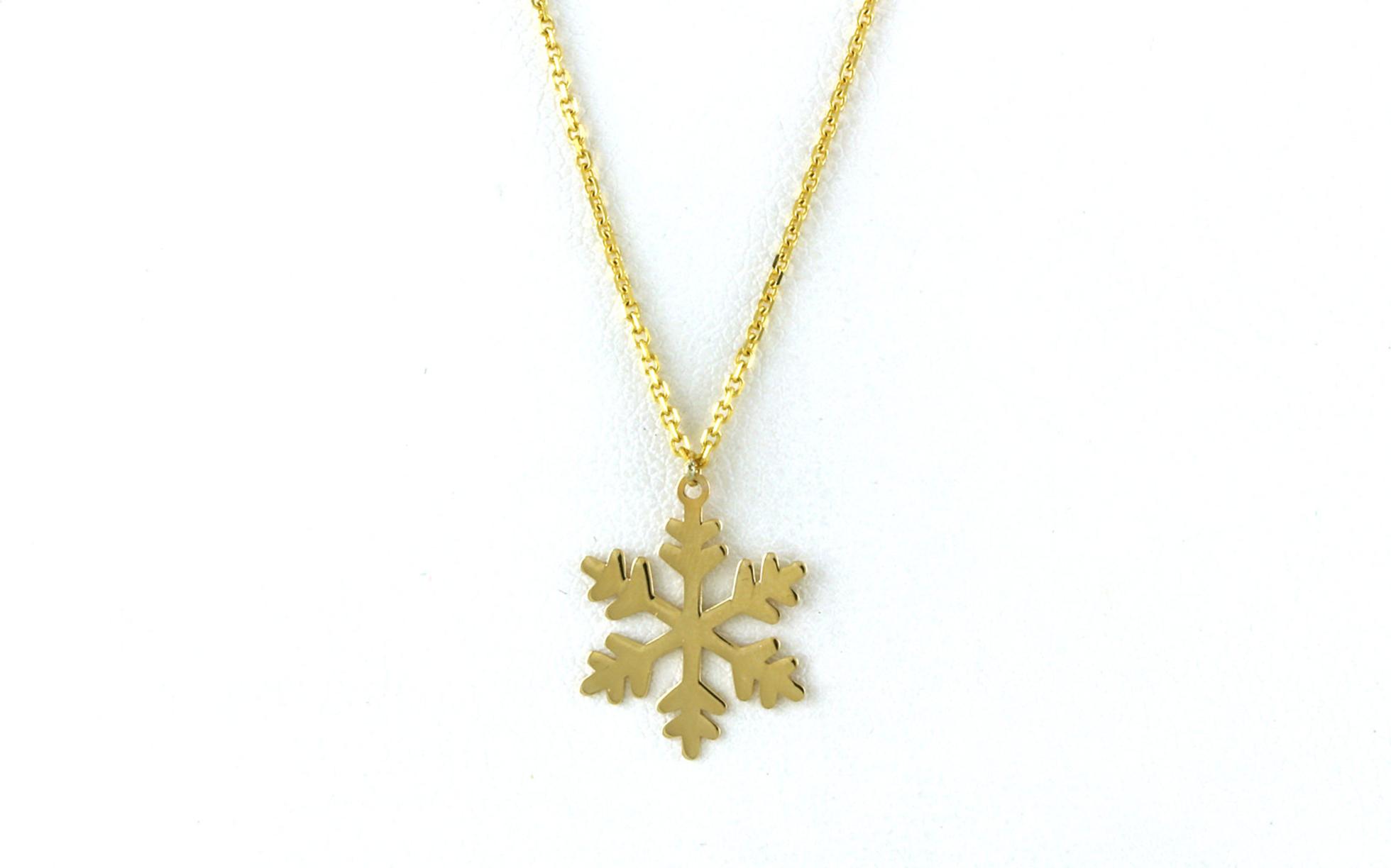 Snowflake Necklace in Yellow Gold