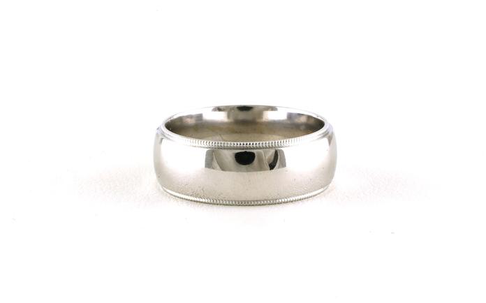 content/products/Comfort Fit Wedding Band with Milgrain Edge in White Gold (8 mm)