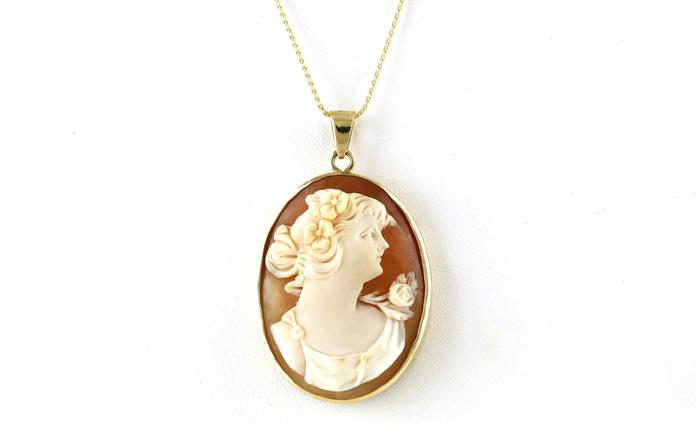 content/products/Estate Piece: Shell Cameo Necklace in Yellow Gold