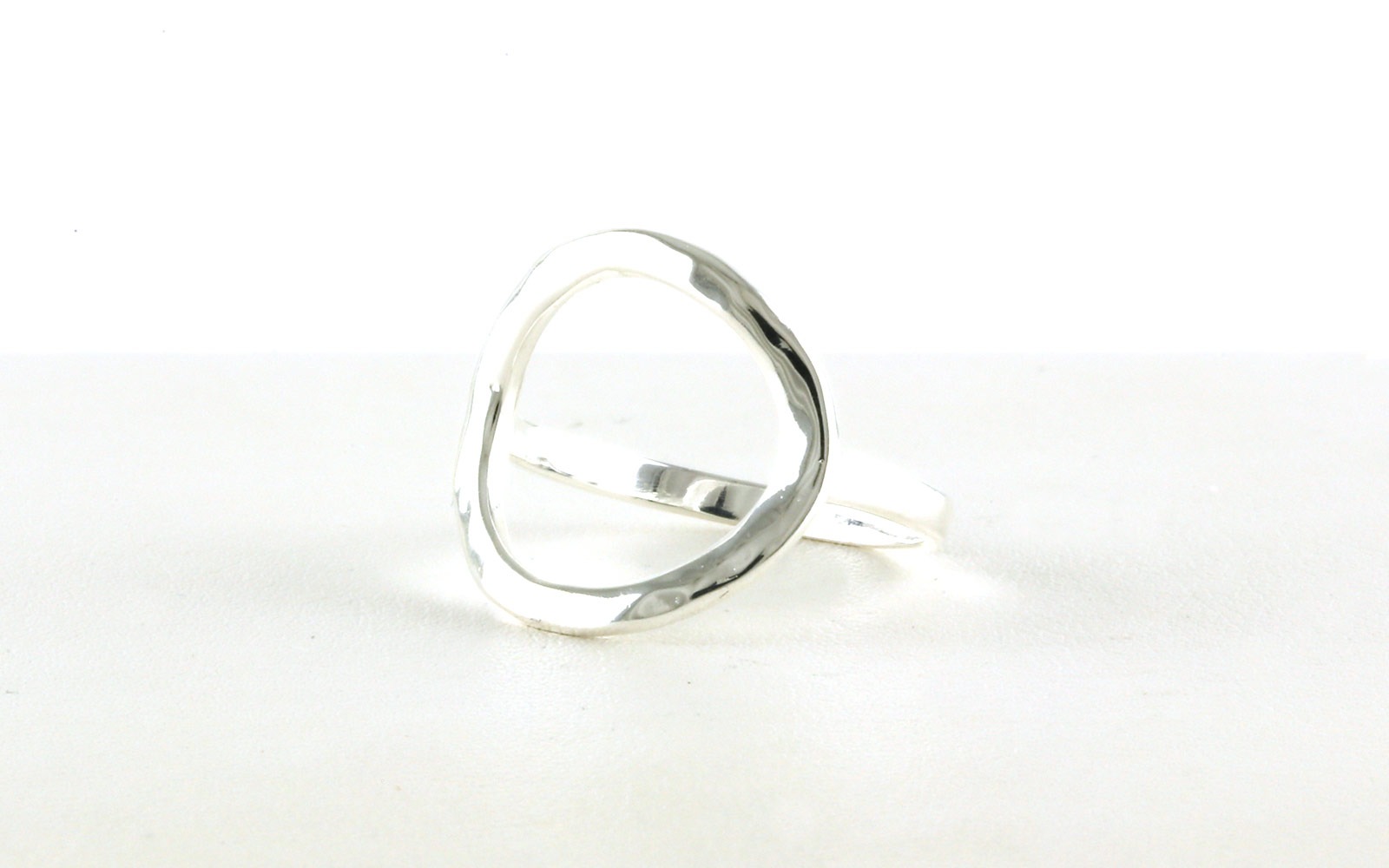 Open Circle Ring with Hammered Texture in Sterling Silver Miller's