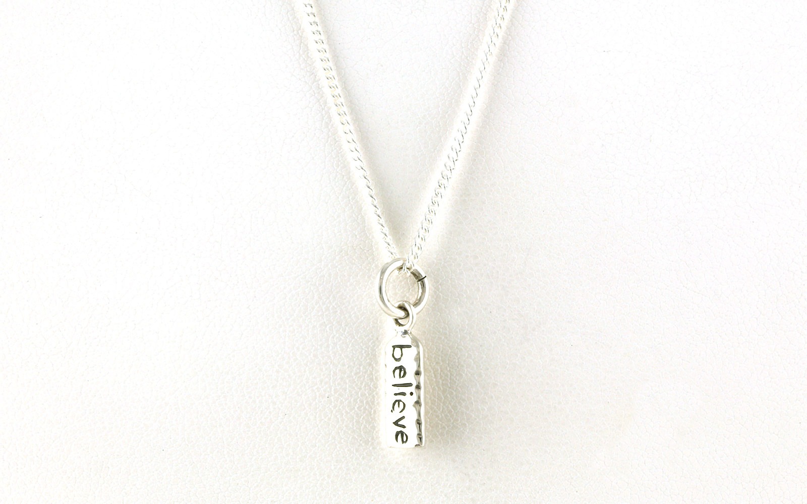 "Believe" Charm in Sterling Silver