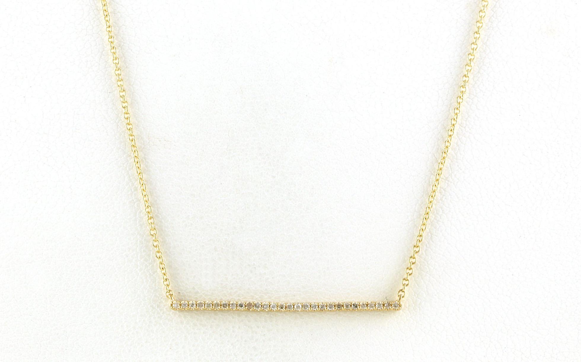 28-Stone Bar-style Diamond Necklace in Yellow Gold